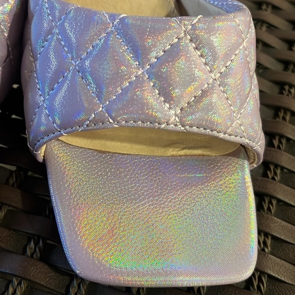 UO urban outfitters heeled mule sandals lilac lavender purple size 8 - Picture 2 of 14